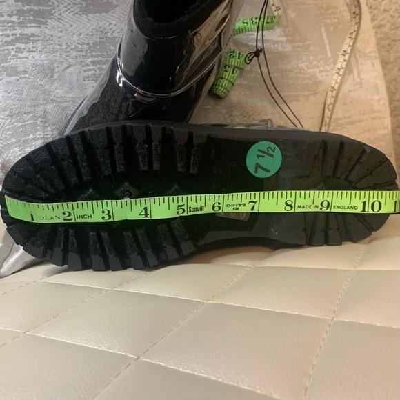 New Steve Madden Black Ankle Boot Faux Sherpa Ugg Style in Clear Gloss Size 7.5 - Picture 14 of 16